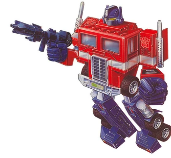 Box art for Optimus Prime in 1984.