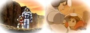 A typical father/son moment on a hostile planet.