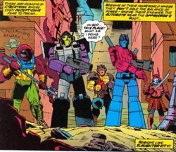 Dammit, why does someone always have to ruin a perfectly good group shot with a wussy thought bubble??