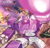 Has Iacon ever appeared in a Transformer comic and not been attacked?