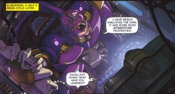 See?  A Planet X key in the corner of the pic.  He's working for Unicron! Get him!