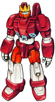 A young, Gundamish Autobot, possibly a Seeker, with the special ability to transform into anything and a little rhino-robot mentor. No, no one tell a story about this guy. Let's spotlight Sunstreaker and Sideswipe again instead. sigh
