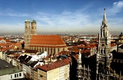 Skyline of Munich, Germany.