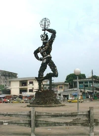New Liberty Statue in Douala, Cameroon.