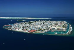Aerial view of Malé, Maldives.