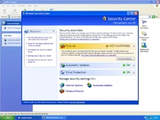 The Windows XP Security Center supplied in Service Pack 2.