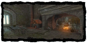 the kitchen
