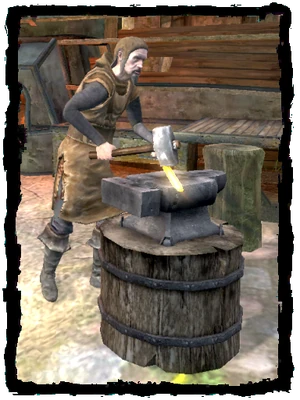 a blacksmith at work