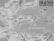 Mapa de la región de Draenor, alrededor del Portal Oscuro, antes del Cataclismo