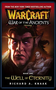 Copertina primo libro originale (soggetti Malfurion e Krasus)