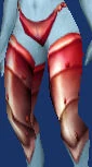 Female wearing Bloodscale Legguards