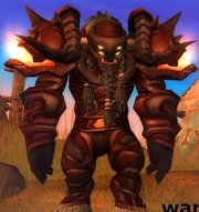Warbringer armor set worn by a Tauren