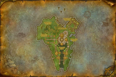 Map of the Isle of Quel'Danas.