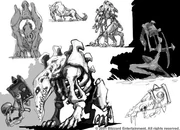 Early concept of a similar undead creature by Thammer