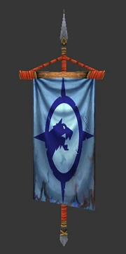 The Frostwolf Clan banner in WoW