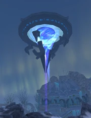 The Surge Needle hovering over the Moonrest Gardens.