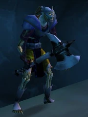 Undead male wielding Angerforge's Battle Axe