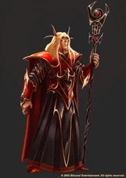A high elfWRPG #? or blood elf warlock in art