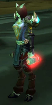 A Hunter Welding a Dark Iron Tankard and a Yellow Brewfest Stein