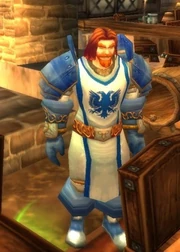 Mograine, at the time of Thrall's escape from Durnholde, notice the tabard