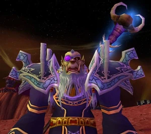 Joshmaul's missing eye replaced by an augmentic implant