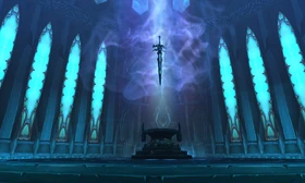 Frostmourne at Sword's Rest in the Halls of Reflection