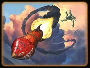 A goblin falling off the X-51 rocket