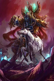 Fanart; Malorne battles Archimonde.