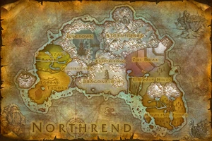 Map of Northrend in the Beta