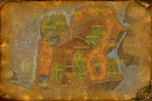 Map of the Blade's Edge Mountains