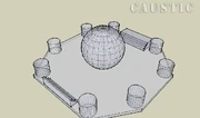 Rough 3D diagram of C'thun's room.