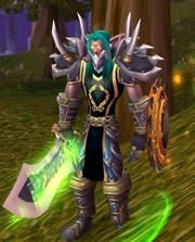 Night elf with Might and Quel'Serrar