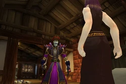 With Aliden Perenolde lying dead behind him, Sekhesmet confronts Elysa