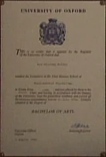 Mulder's Bachelor of Arts degree from the University of Oxford.