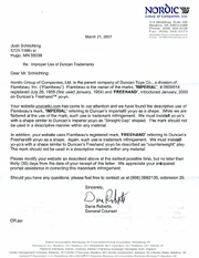 Nordic Industries' letter
