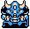 A Blue Armos Knight without a shield