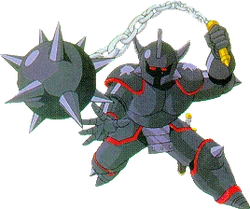 Artwork of a Ball & Chain Trooper from A Link to the Past