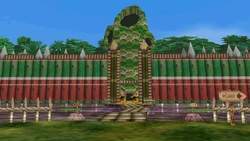 The exterior of the Deku Palace