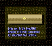 The opening story sequence from A Link to the Past, featuring the Triforce