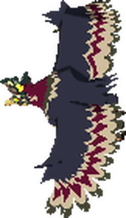 The Helmaroc King with its head stuck in a cave