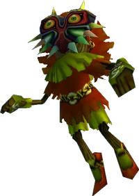 Artwork of the Skull Kid (wearing Majora's Mask) from Majora's Mask