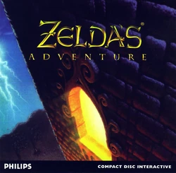 The box art for the US version of Zelda's Adventure