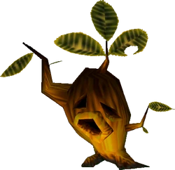 A dead Deku Tree found beneath Clock Town, presumably the Deku Butler's Son