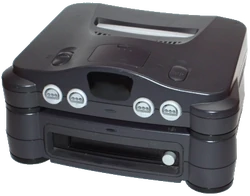 A Nintendo 64DD with a Nintendo 64