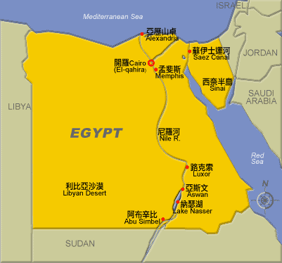 埃及城市分布图图片