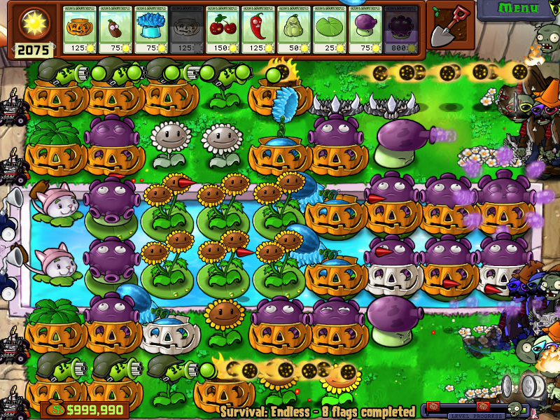 Plants vs zombies бесконечное