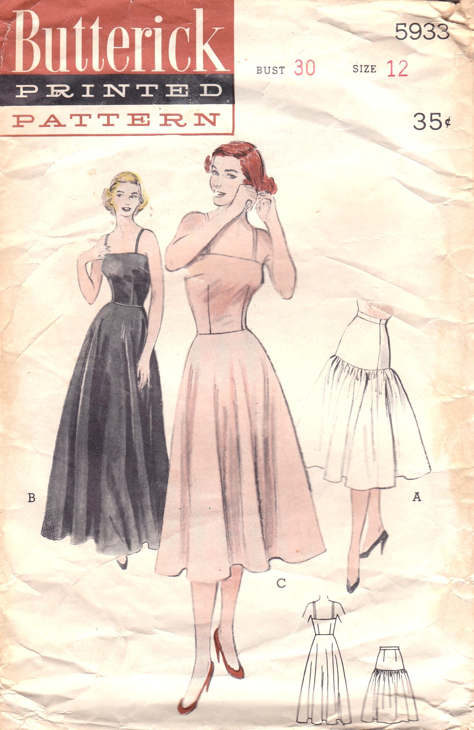 Butterick 5933 - Vintage Sewing Patterns