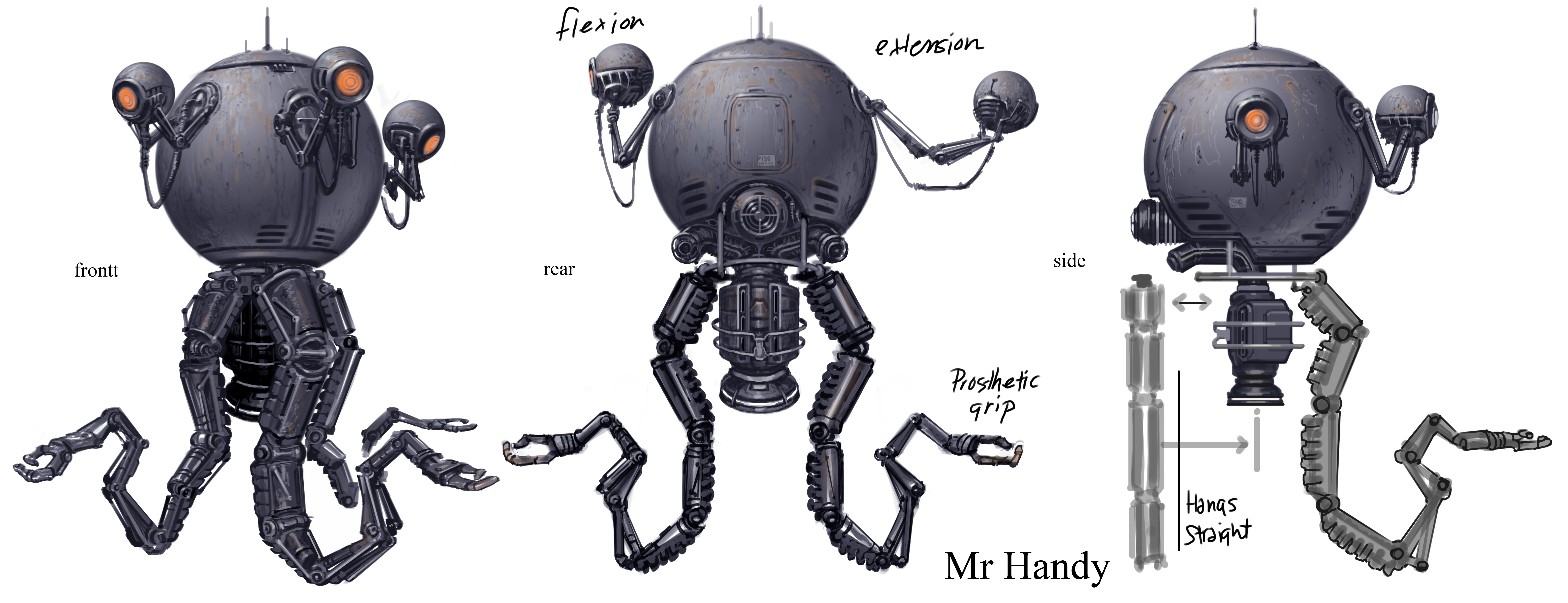 fallout concpet art: mr handy | Fallout art, Fallout fan art, Fallout ...