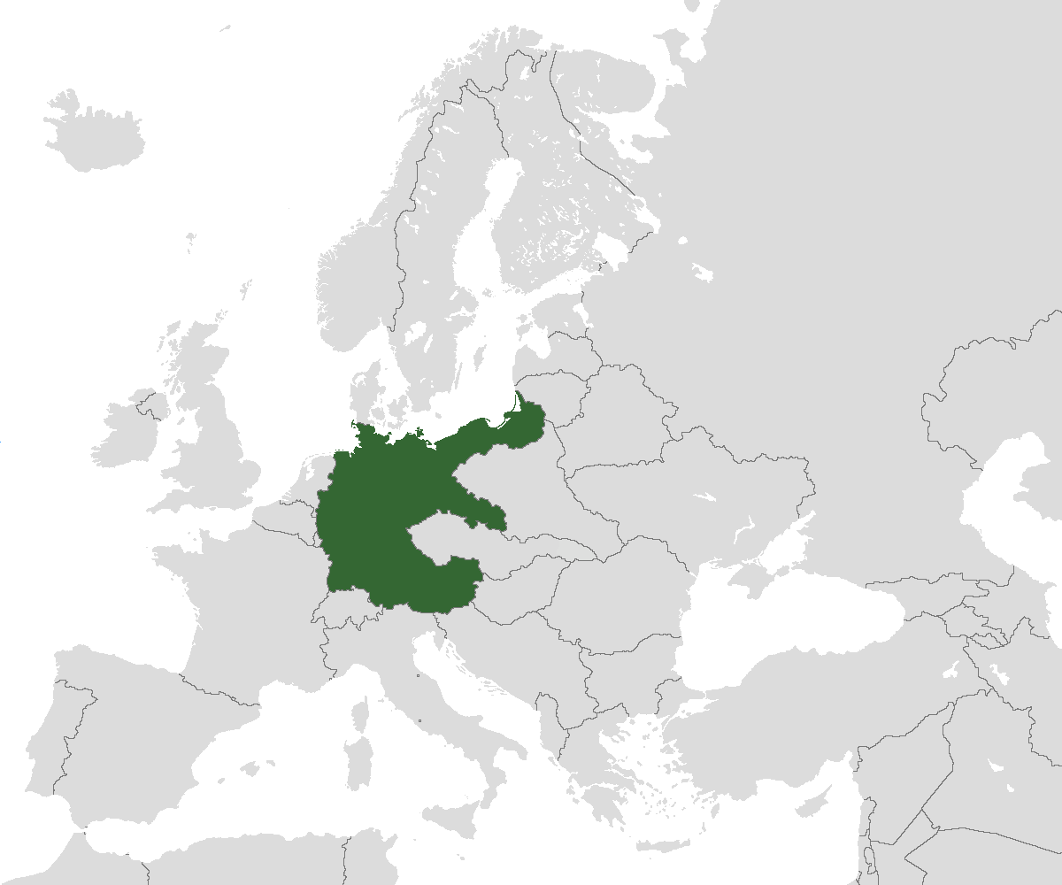 Карта германской империи с флагом