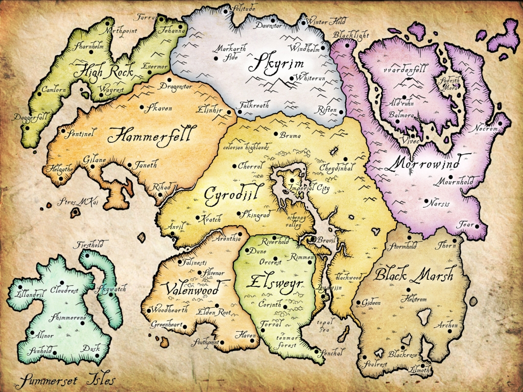 The Continent of Tamriel